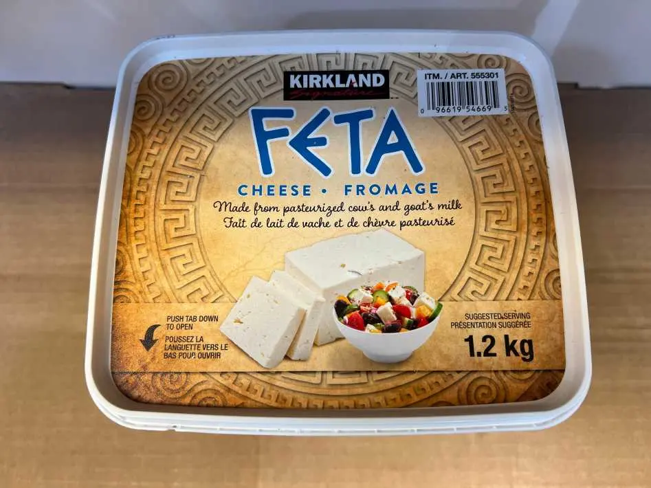 KIRKLAND SIGNATURE FETA CHEESE 1.2 kg - Costco Canada (ITM 555301)