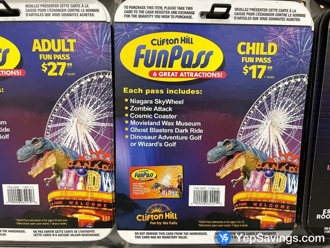 CLIFTON HILL FUN PASS CHILD - Costco Canada (ITM 1195137)