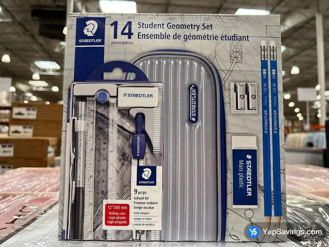 STAEDTLER STUDENT GEOMETRY SET 14 PIECE SET - Costco Canada (ITM 2266345)