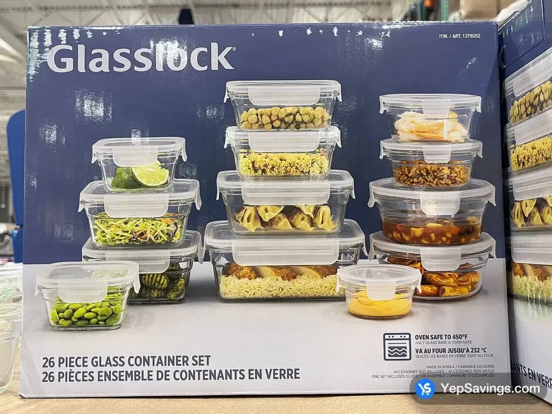 GLASSLOCK FOOD STORAGE SET 26 PIECES - Costco Canada (ITM 1379252)