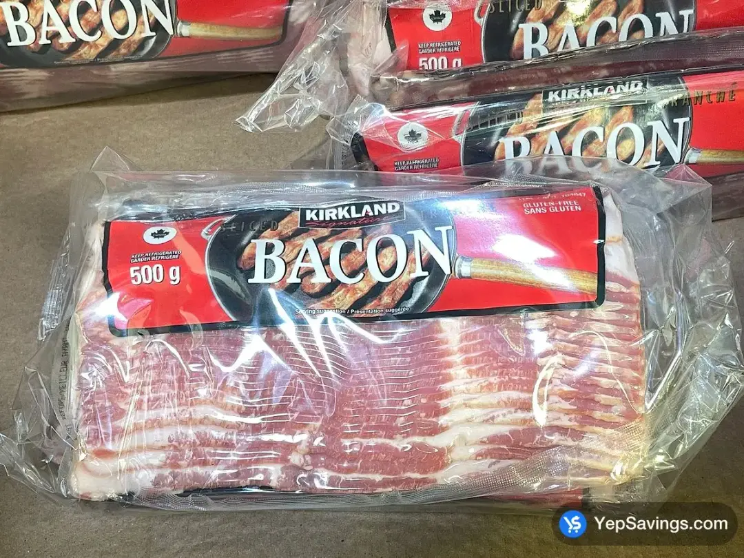 KIRKLAND SIGNATURE SLICED BACON 4 x 500 g - Costco Canada (ITM 104847)