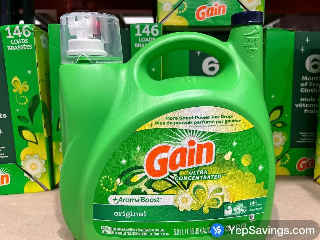 GAIN HE ULTRA LIQUID DETERGENT 5.91 L 146 WASHLOADS - Costco Canada (ITM 1226088)