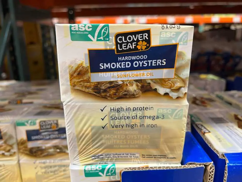 CLOVER LEAF SMOKED OYSTERS 8 x 85 g - Costco Canada (ITM 1177367)
