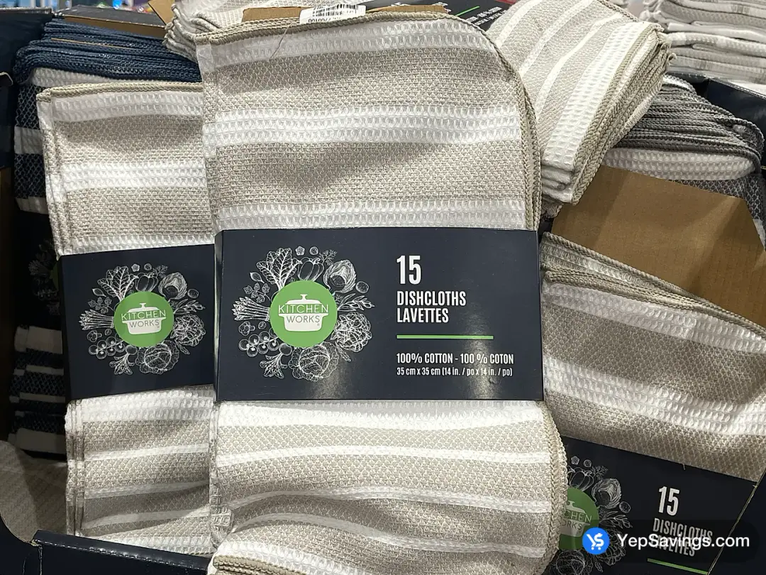 KITCHEN WORKS DISHCLOTHS PACK OF 15 - Costco Canada (ITM 7700100)