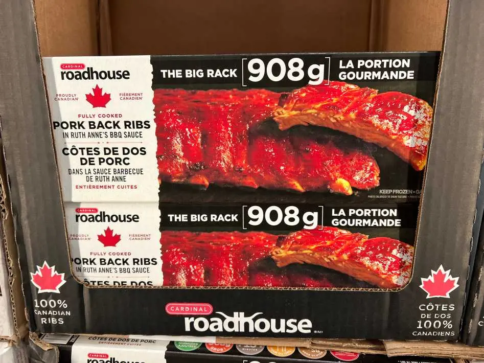 CARDINAL ROADHOUSE PORK BACK RIBS 908 g - Costco Canada (ITM 107962)