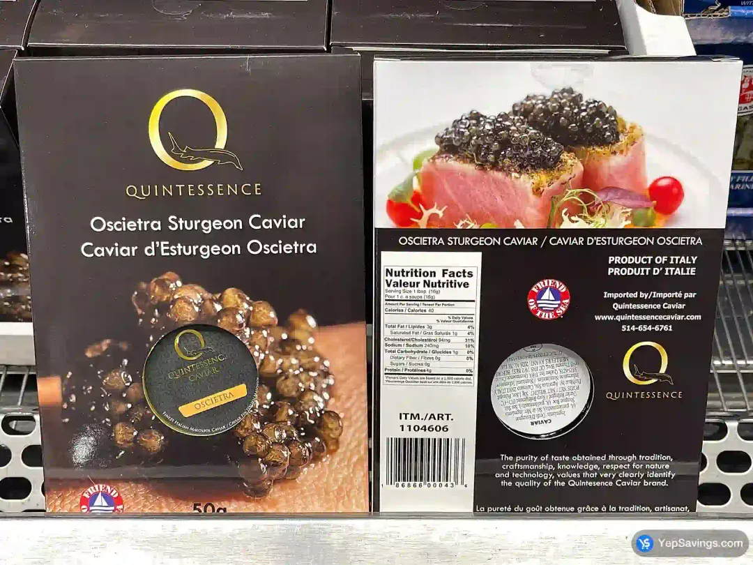 QUINTESSENCE STURGEON CAVIAR 50 g - Costco Canada (ITM 1104606)