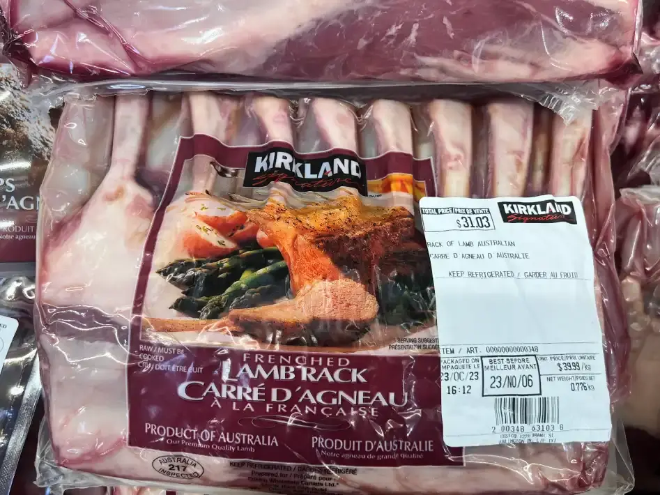 AUSTRALIAN RACK OF LAMB - Costco Canada (ITM 348)