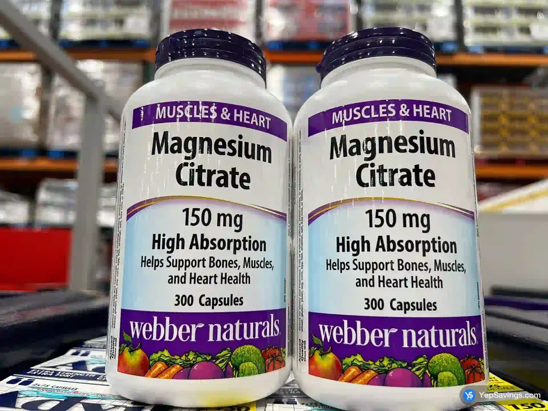 WEBBER NATURALS MAGNESIUM CITRATE 300 CAPSULES - Costco Canada (ITM 429991)