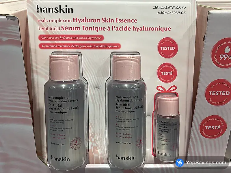 Costco HANSKIN HYALURON SKIN ESSENCE 2 x 150 mL + 30 mL