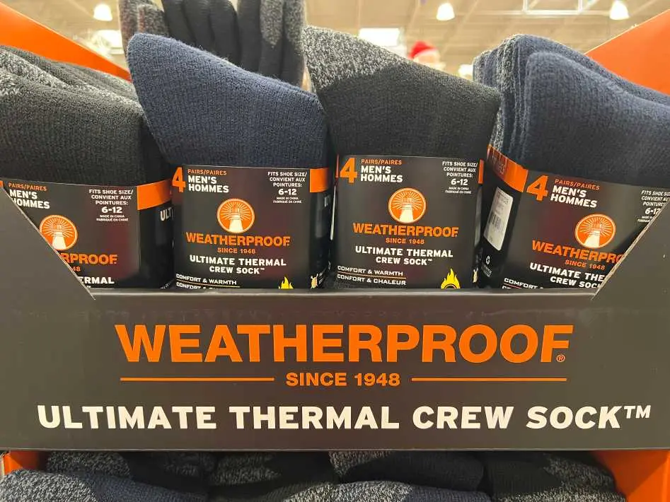 WFATHERPROOF THERMAL SOCK 4PK MENS SIZES 6-12 - Costco Canada (ITM 1058010)
