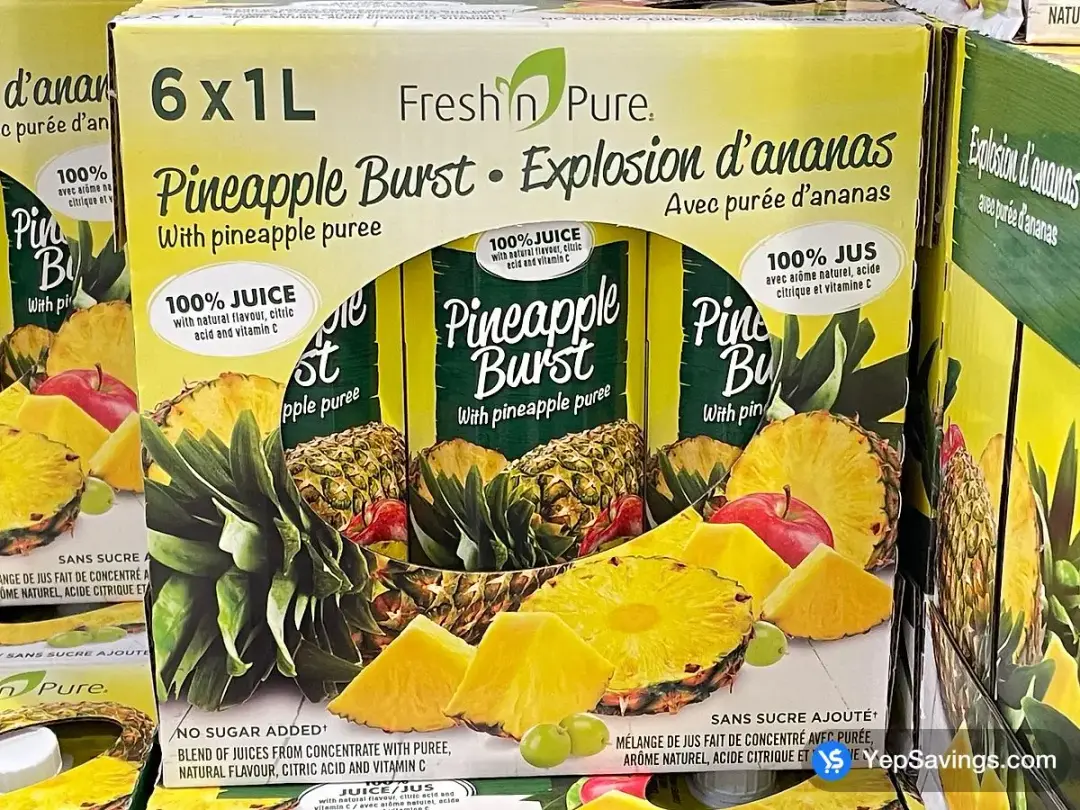 FRESH N PURE PINEAPPLE BURST 6x1L - Costco Canada (ITM 1041477)