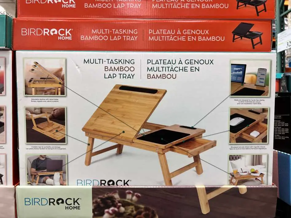 BIRDROCK HOME BAMBOO MULTI-TASKING LAP TRAY - Costco Canada (ITM 1048722)