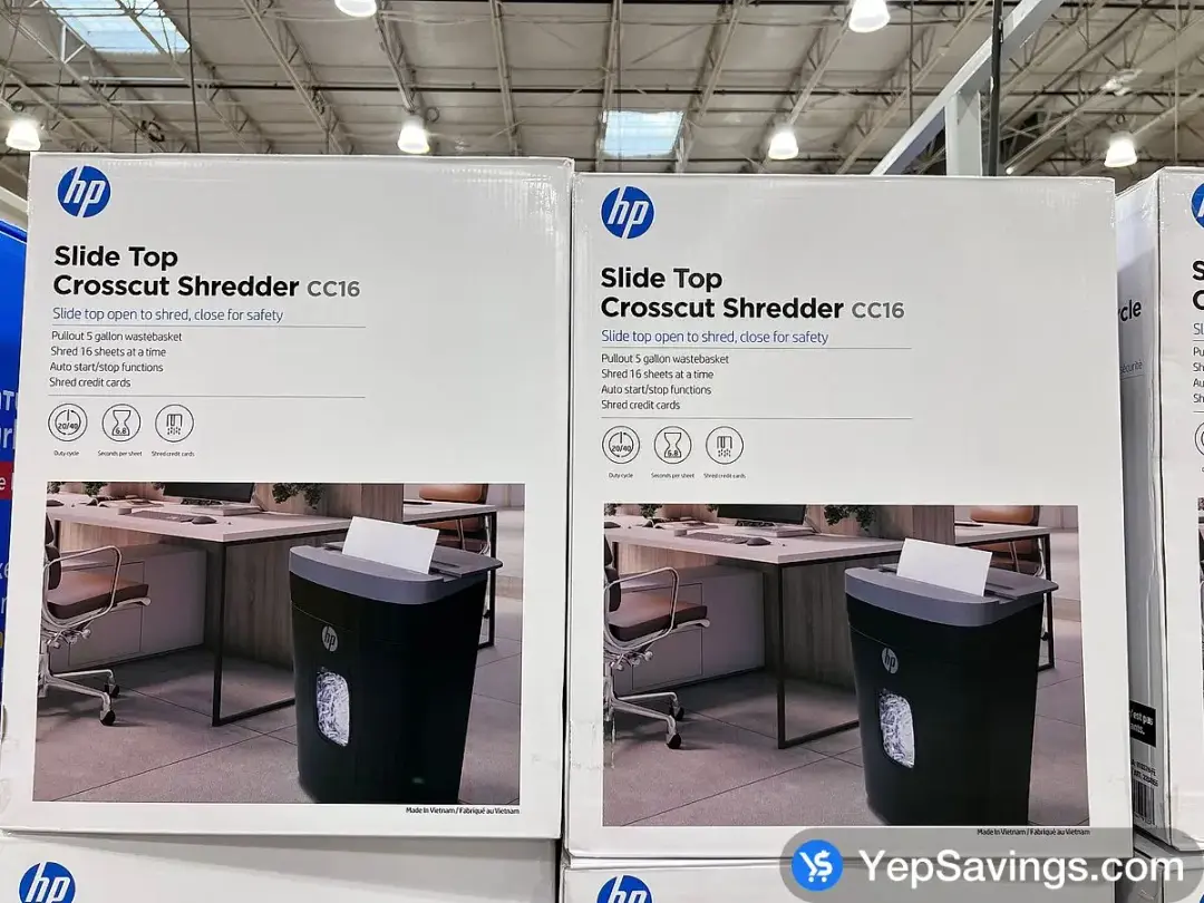 HP PAPER SHREDDER 16 SHEET CROSS - CUT - Costco Canada (ITM 2288855)