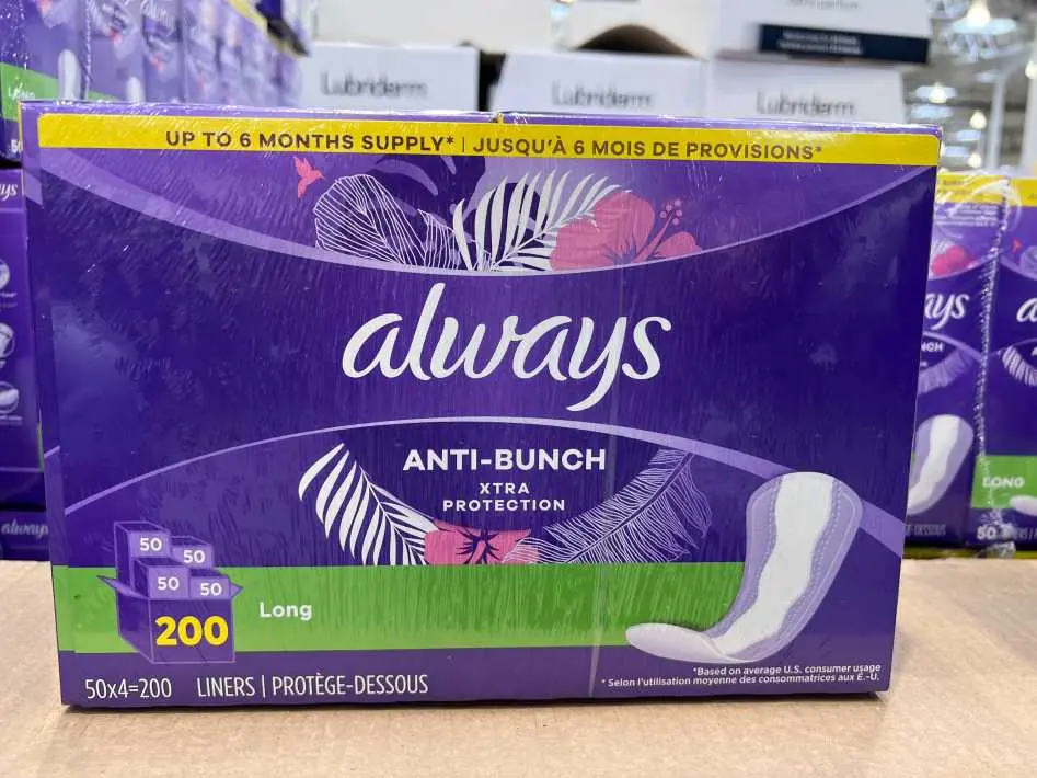 ALWAYS DRI-LINERS LONG PANTILINERS PACK OF 200 - Costco Canada (ITM 222886)