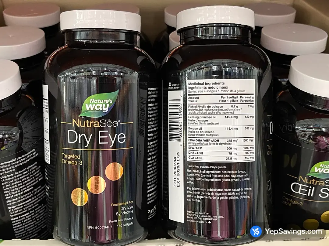 NATURE'S WAY NUTRASEA DRY EYE 180 SOFTGELS - Costco Canada (ITM 2601641)