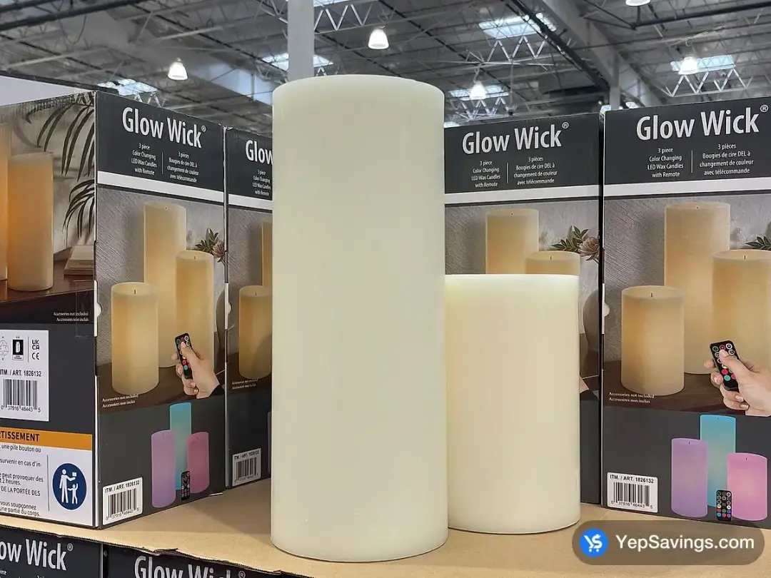 GERSON LED GLOW WICK CANDLE 3 PIECES - Costco Canada (ITM 1826132)