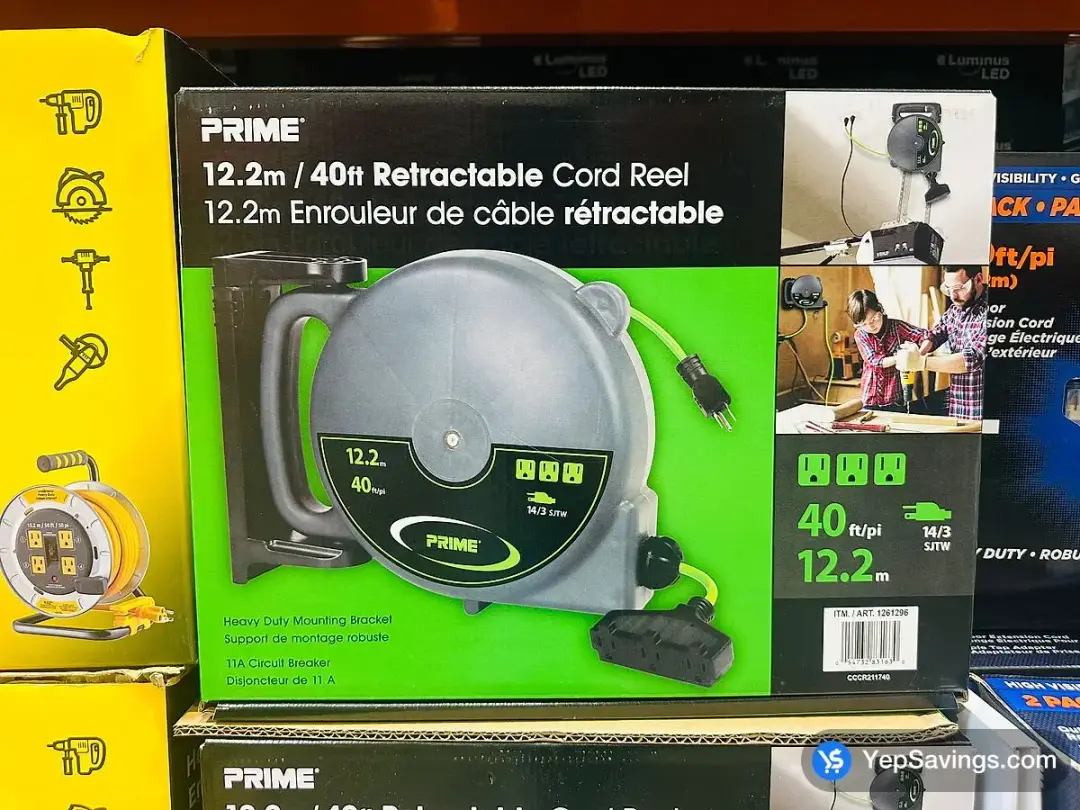 PRIME 40 FT . 14/3 SJTW CORD REEL - Costco Canada (ITM 1261296)
