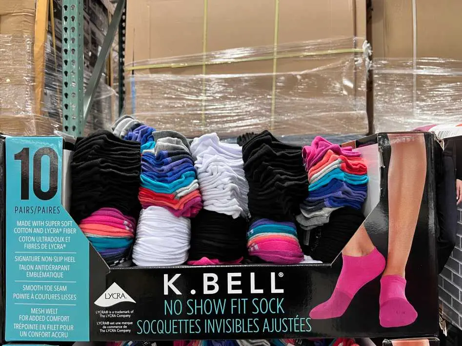 K. BELL NO SHOW SOCK 10PK LADIES SIZES 5.5-10 - Costco Canada (ITM 1227349)
