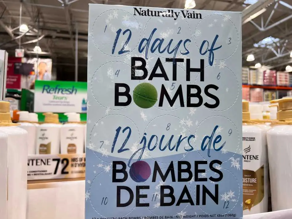 NATURALLY VAIN ADVENT BATH BOMBS 12 x 113g - Costco Canada (ITM 1006987)