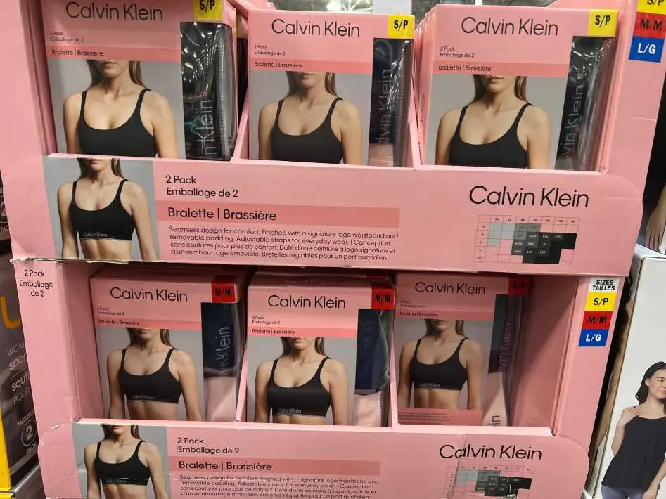 CALVIN KLEIN BRALETTE 2PK + LADIES SIZES S-L - Costco Canada (ITM 1561699)