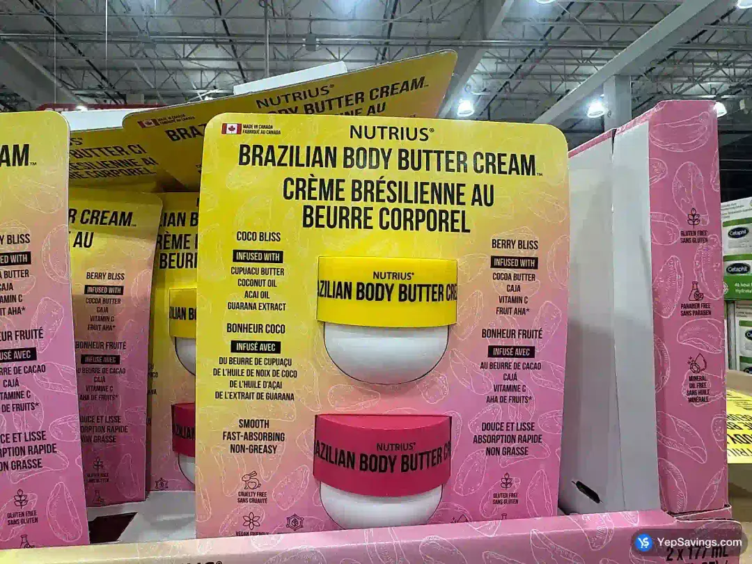NUTRIUS BRAZILIAN BODY CREAM 2 x 177 mL - Costco Canada (ITM 1885424)