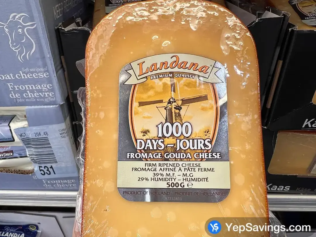 LANDANA 1000 - DAYS AGED GOUDA 500g - Costco Canada (ITM 1787136)