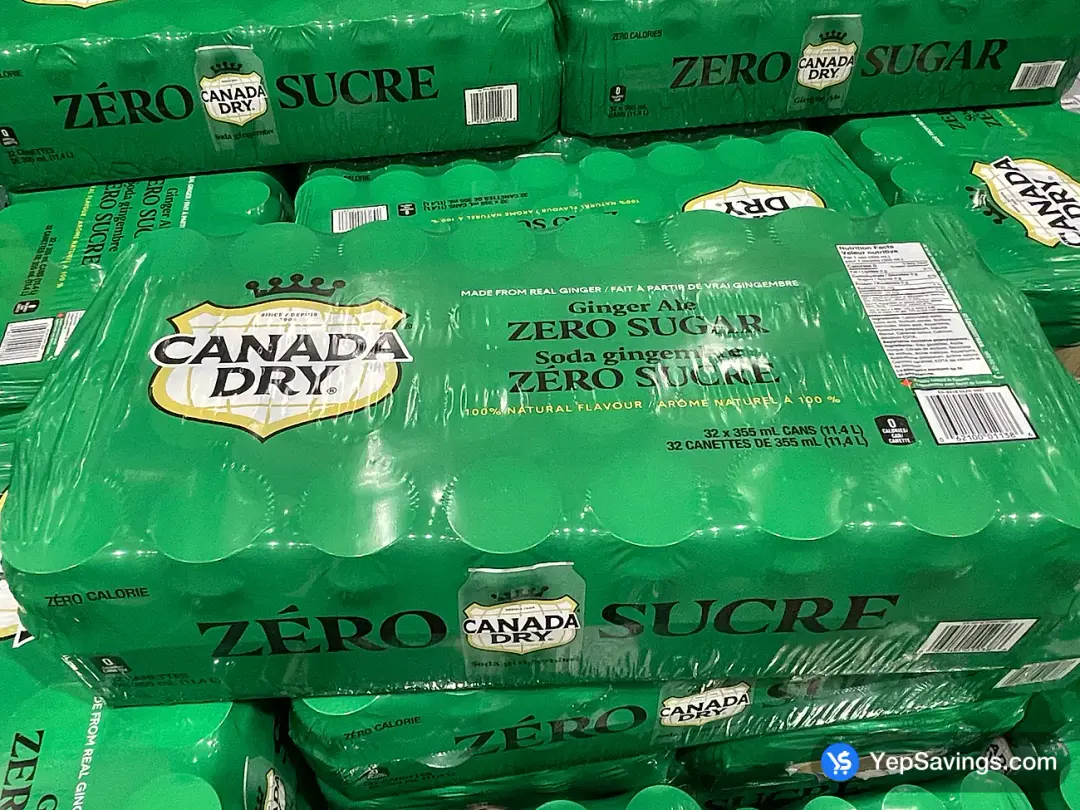 CANADA DRY GINGER ALE ZERO 32 x 355 mL - Costco Canada (ITM 1773660)