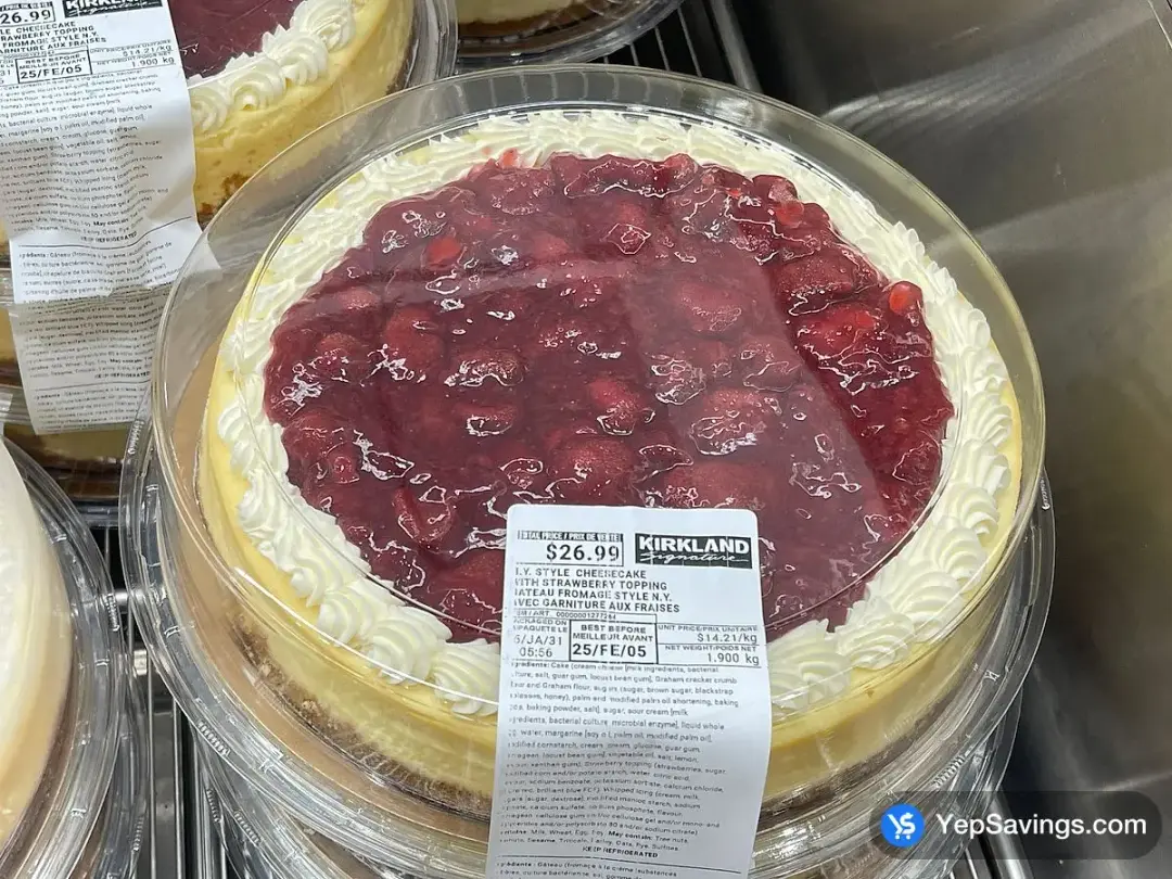 STRAWBERRY CHEESECAKE 1.900 kg - Costco Canada (ITM 1277264)