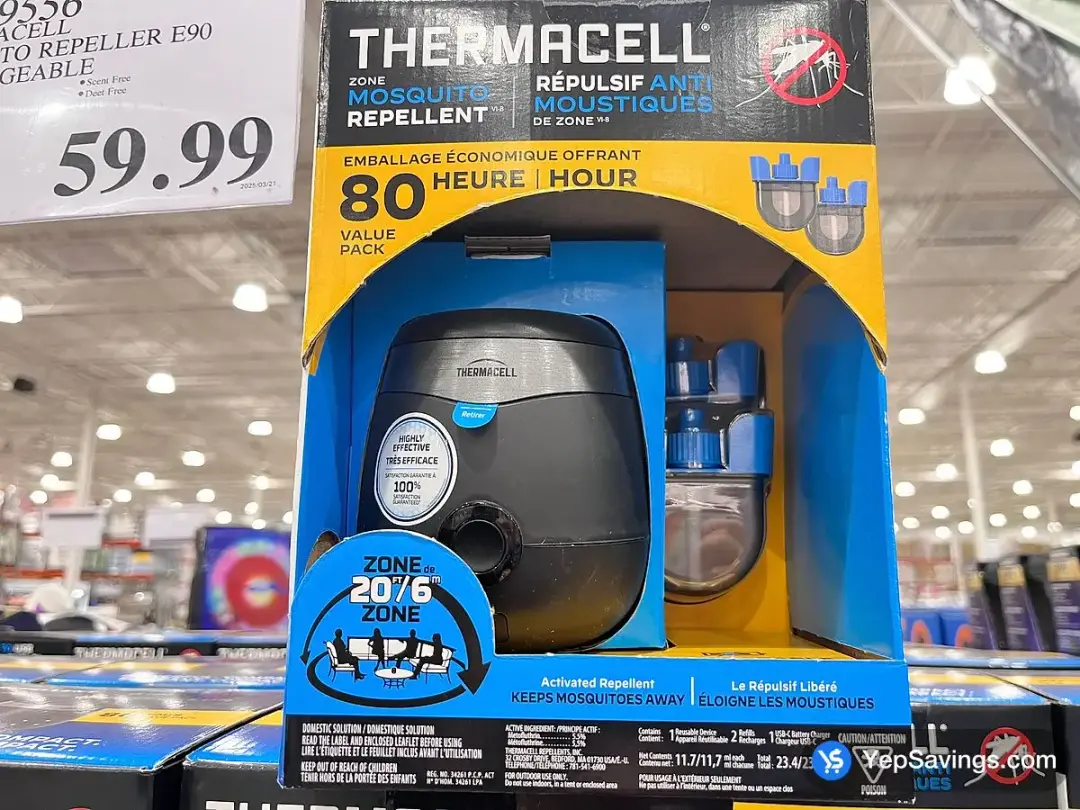 THERMACELL MOSQUITO REPELLER E90 RECHARGEABLE - Costco Canada (ITM 6699556)