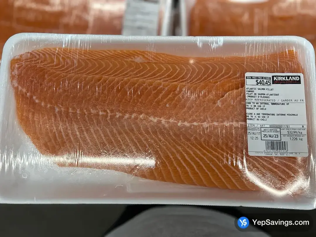 ATLANTIC SALMON FILLET SKINLESS ( FARMED ) - Costco Canada (ITM 11781)