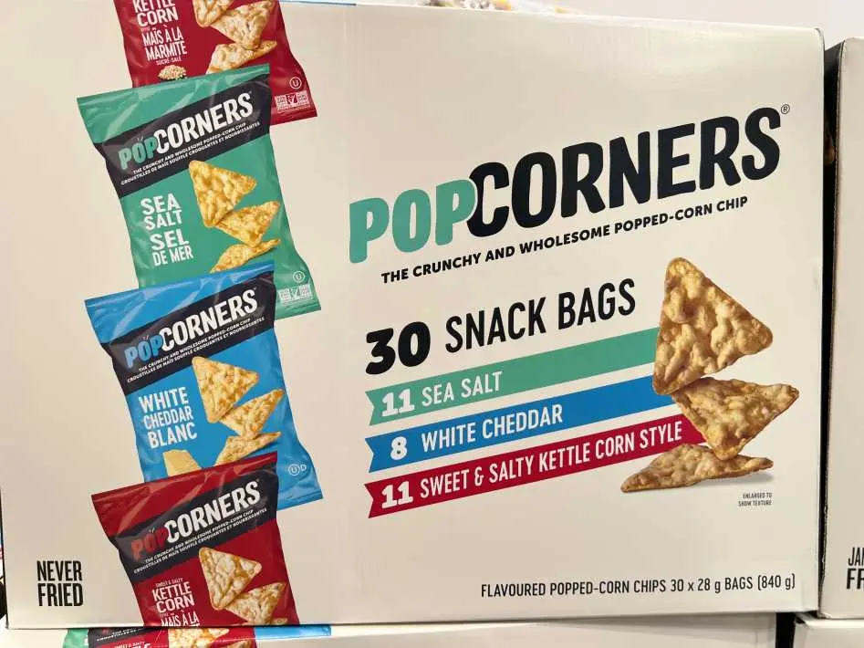 POPCORNERS ASSORTED BOX 30 x 28 g - Costco Canada (ITM 1194018)
