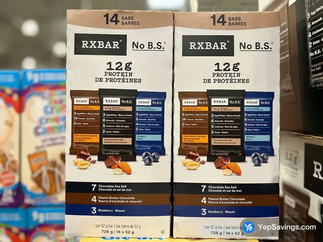 RXBAR PROTEIN BAR VARIETY 14 x 52 g - Costco Canada (ITM 5302575)