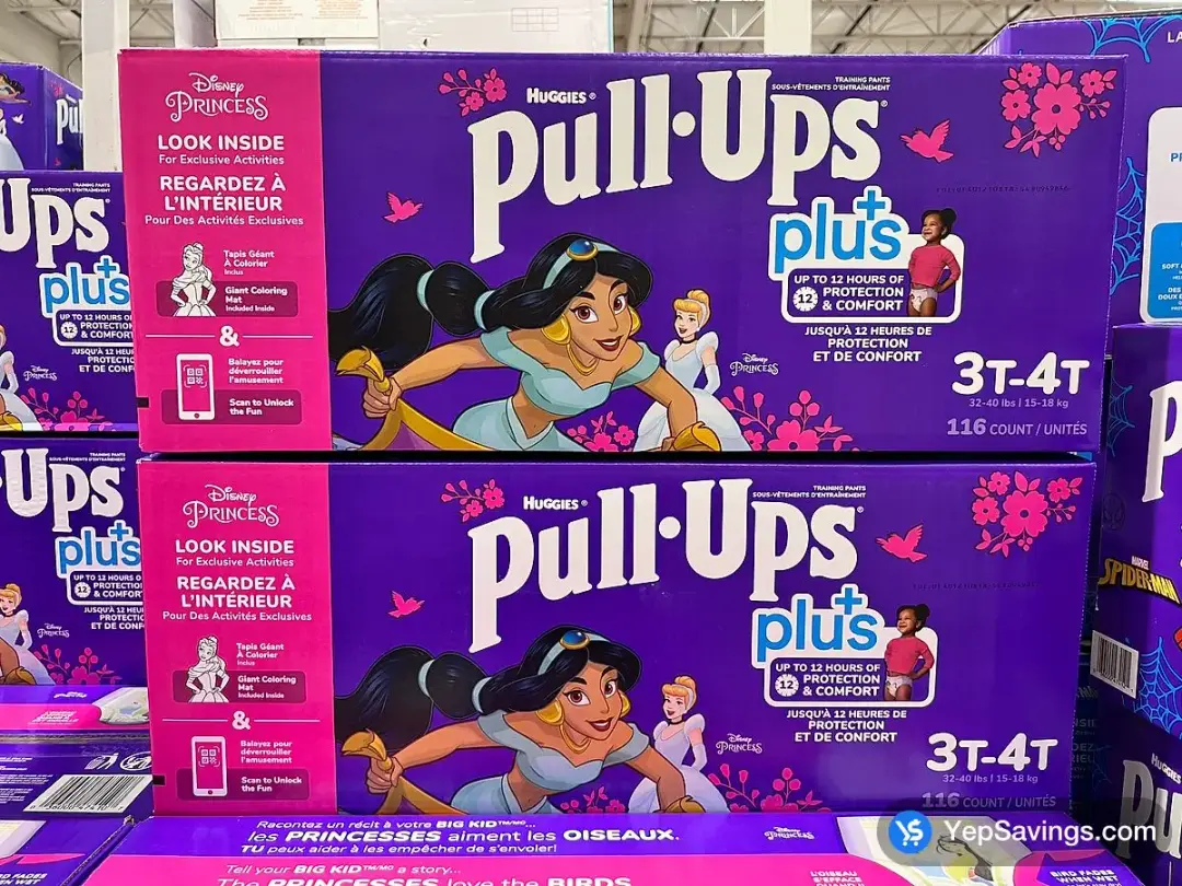 HUGGIES PULL-UPS PLUS GIRLS 3T-4T PACK OF 116 - Costco Canada (ITM 1126125)