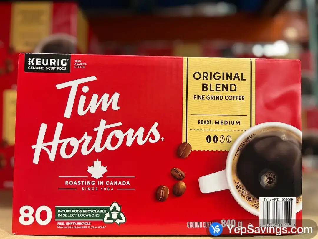 TIM HORTONS ORIGINAL BLEND K-CUPS 80 COUNT - Costco Canada (ITM 1669669)