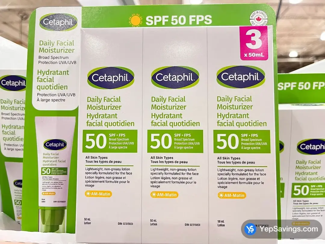 CETAPHIL DAILY FACIAL SPF 50 3 x 50 mL - Costco Canada (ITM 1757624)