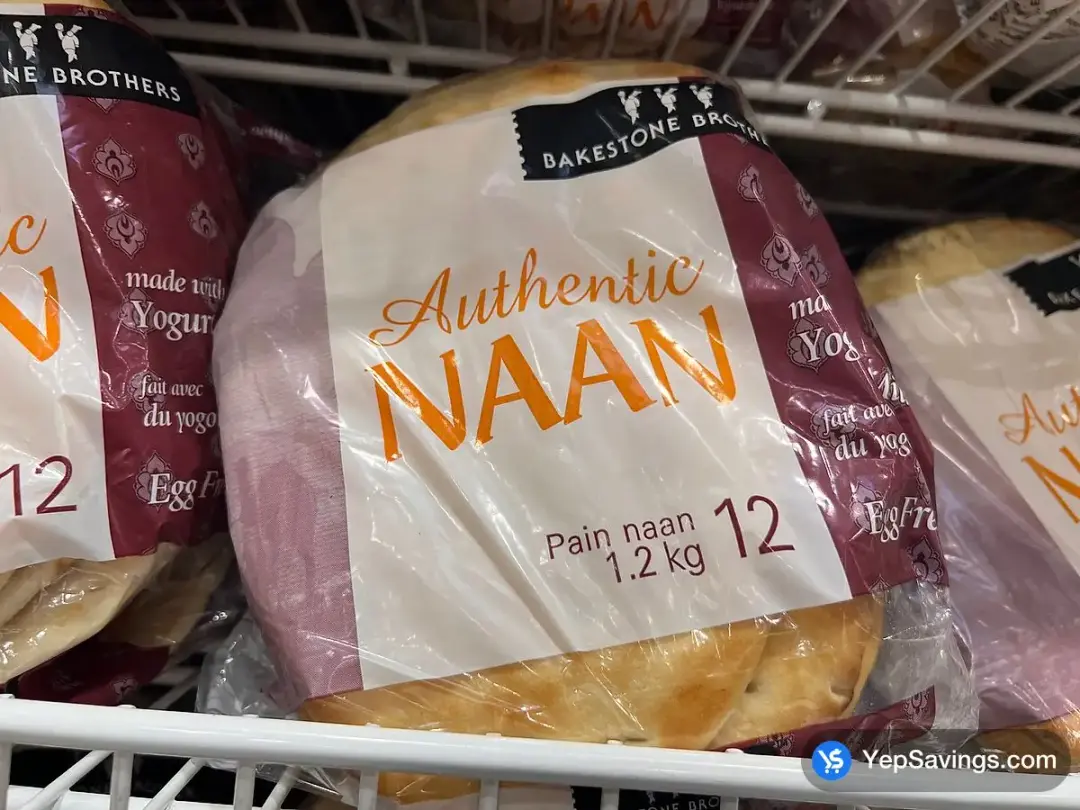 BAKESTONE BROTHERS AUTHENTIC NAAN 12 x 100 g + - Costco Canada (ITM 108)