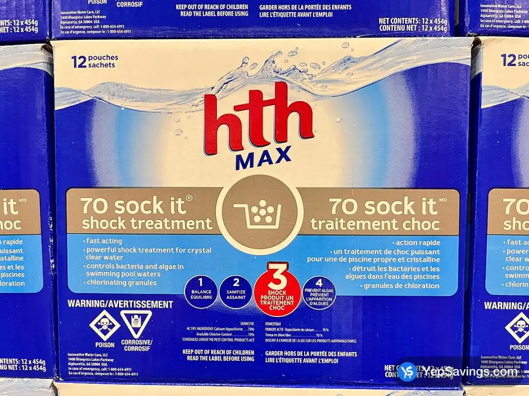 HTH SHOCK TREATMENT 12 X 454 G POUCHES 70% AVAILABLE CHLORINE - Costco Canada (ITM 1110962)