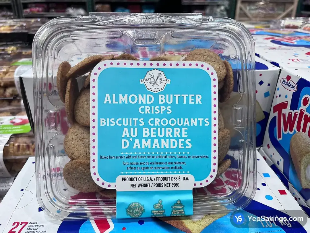 BAKERY STREET BUTTER ALMOND CRISPS 396 g - Costco Canada (ITM 1848191)