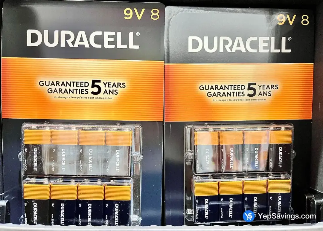 DURACELL "9V" BATTERIES PACK OF 8 - Costco Canada (ITM 400198)