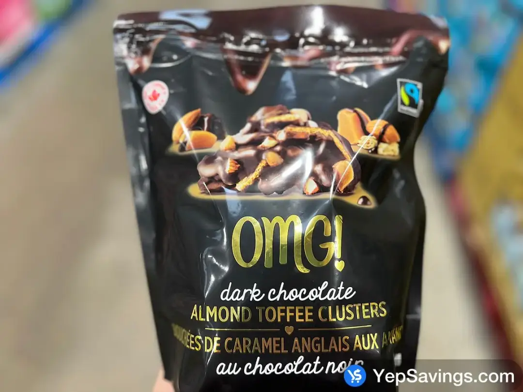 OMG ! ALMOND TOFFEE CLUSTERS 680 g - Costco Canada (ITM 1768498)