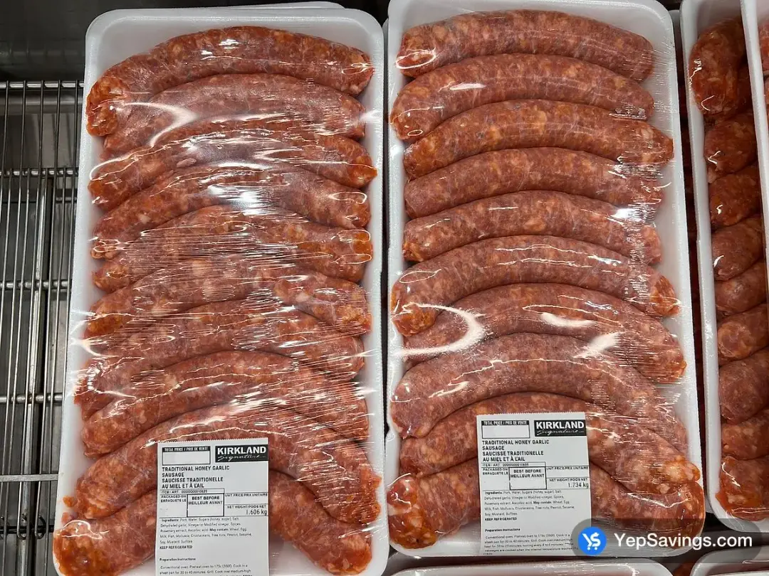 TRADITIONAL HOT, MILD & HONEY GARLIC ITALIAN SAUSAGE - Costco Canada (ITM 10639)