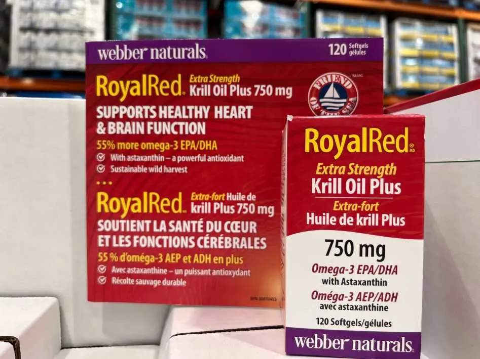 ROYAL RED KRILL OIL PLUS 750MG 120 SOFTGELS - Costco Canada (ITM 3837780)