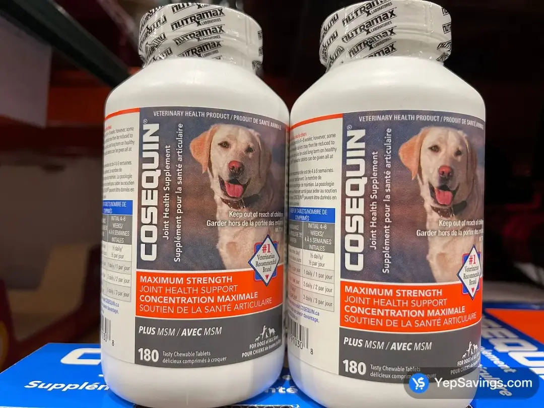 COSEQUIN DS+MSM JOINT SUPPLEMENT FOR DOGS 180 Tablets - Costco Canada (ITM 1512752)