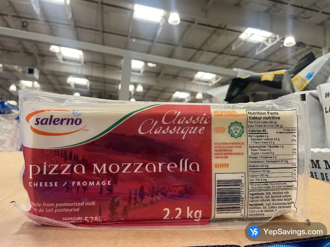 SALERNO MOZZARELLA 21% 2.2 kg - Costco Canada (ITM 834999)