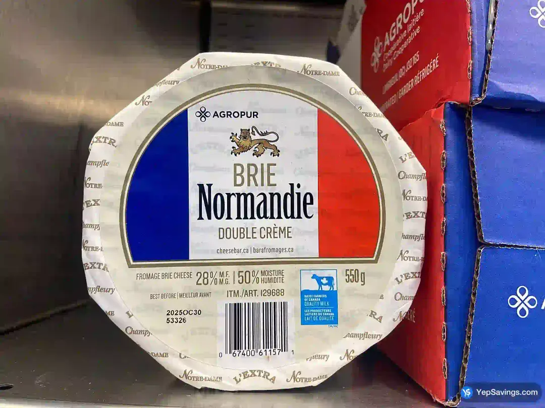 BRIE NORMANDIE DOUBLE CREAM 550 g - Costco Canada (ITM 129688)