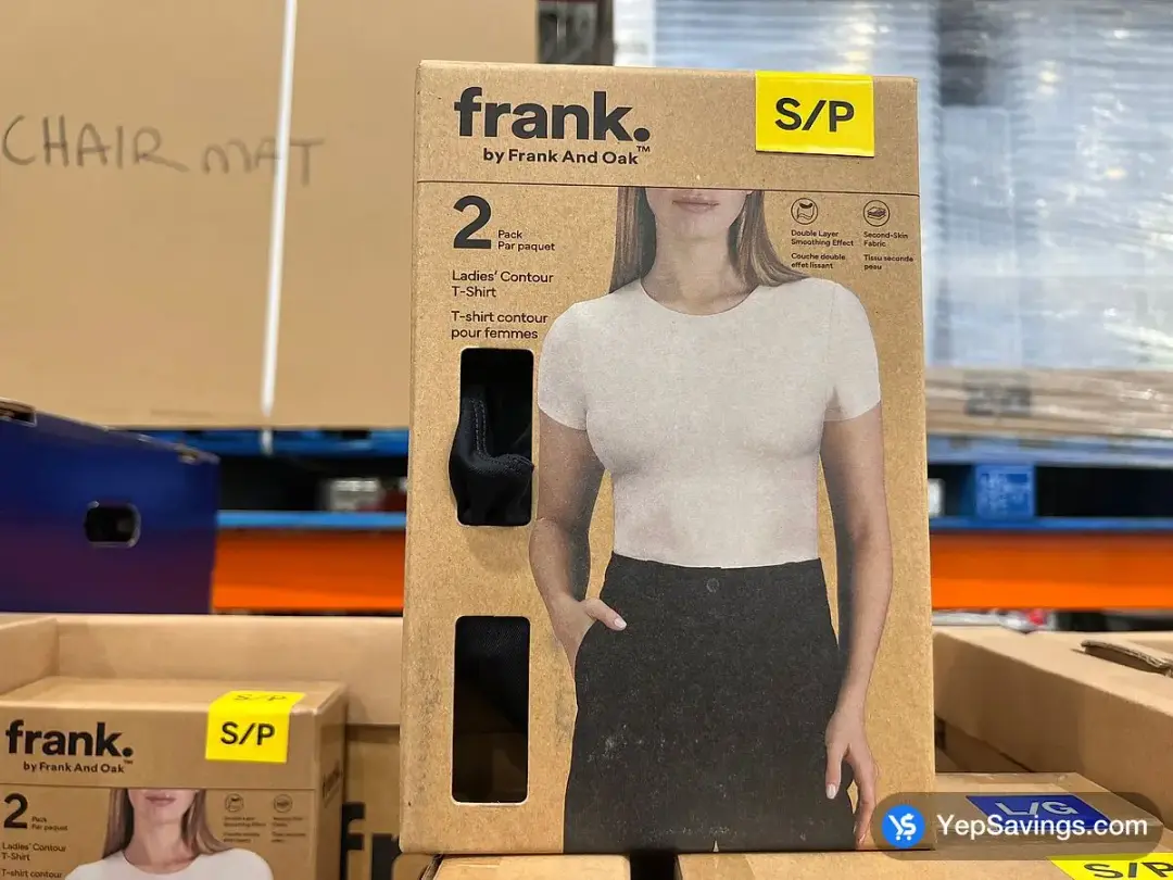 FRANK BY FRANK & OAK CONTOUR T - SHIRT 2PK + WOMENS SIZES S - XL - Costco Canada (ITM 2688250)