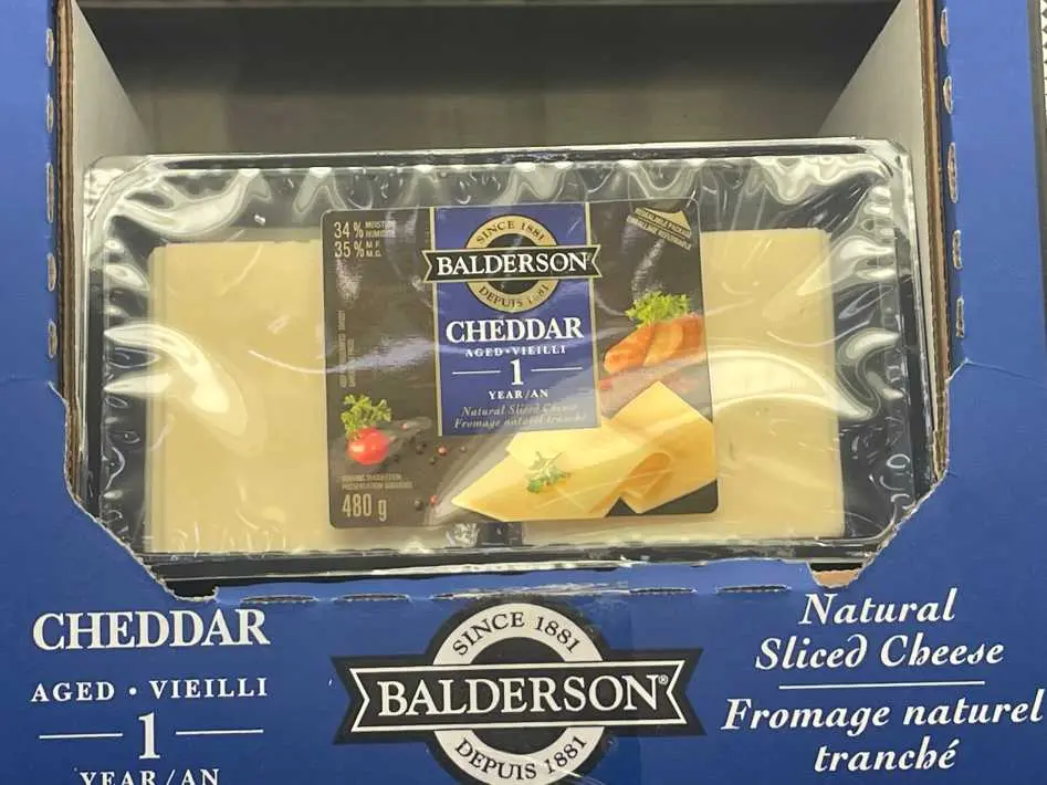 BALDERSON SLICED 1YR OLD CHEDDAR 480 g - Costco Canada (ITM 1550418)