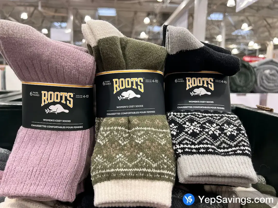 ROOTS COZY SOCKS 6PK LADIES SIZES 4-10 - Costco Canada (ITM 2244431)