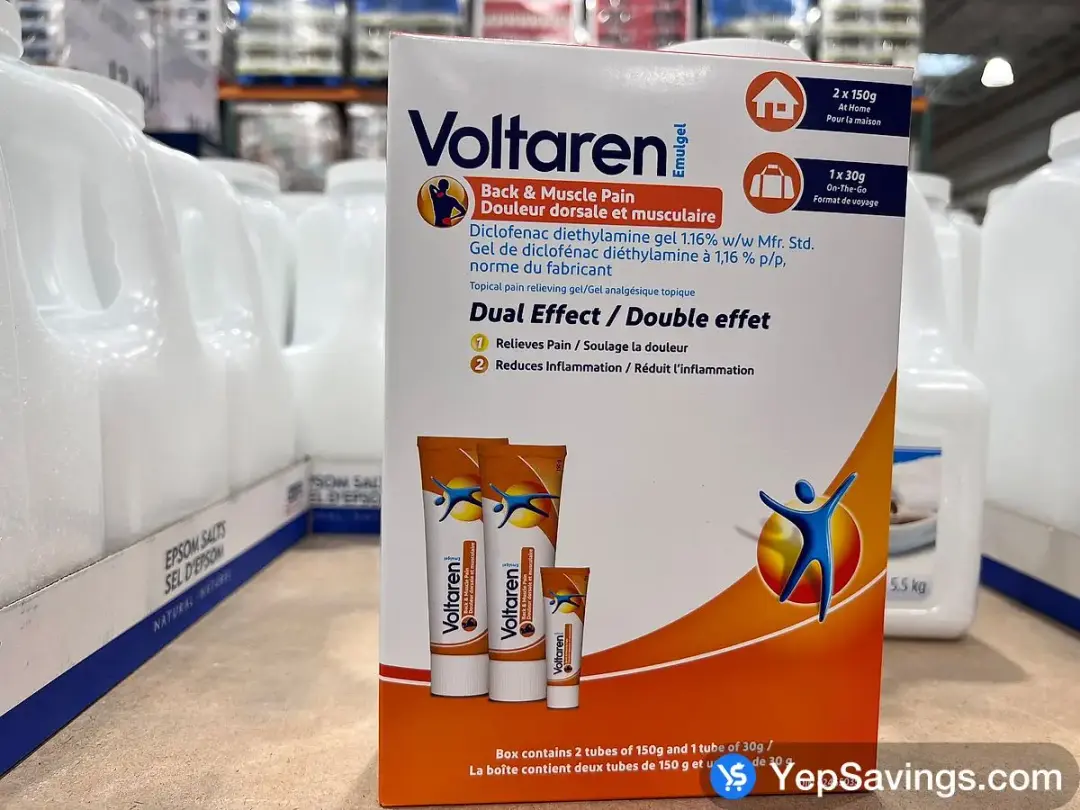 VOLTAREN EMULGEL BACK AND MUSCLE PAIN 2X150 g+30g - Costco Canada (ITM 3396378)
