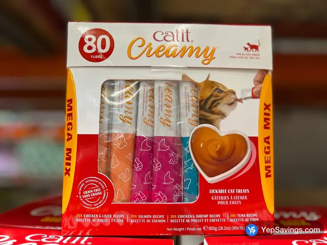 CATIT CREAMY LICKABLE CAT TREATS 80 x 10 g - Costco Canada (ITM 1715050)